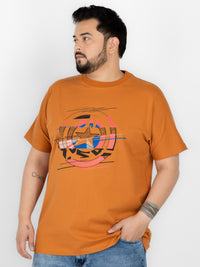 SO WHAT Glitch Shield Graphic Round Neck T-Shirt for Men