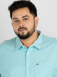 WHATZ Premium Oxford Shirt for Men Half Sleeve