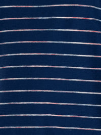 WHATZ Linear Texture Crew Round Neck T-Shirt for Men
