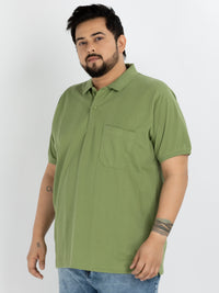 WHATZ Vertical Textured Jacquard Polo T-shirt For Men