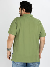 WHATZ Vertical Textured Jacquard Polo T-shirt For Men