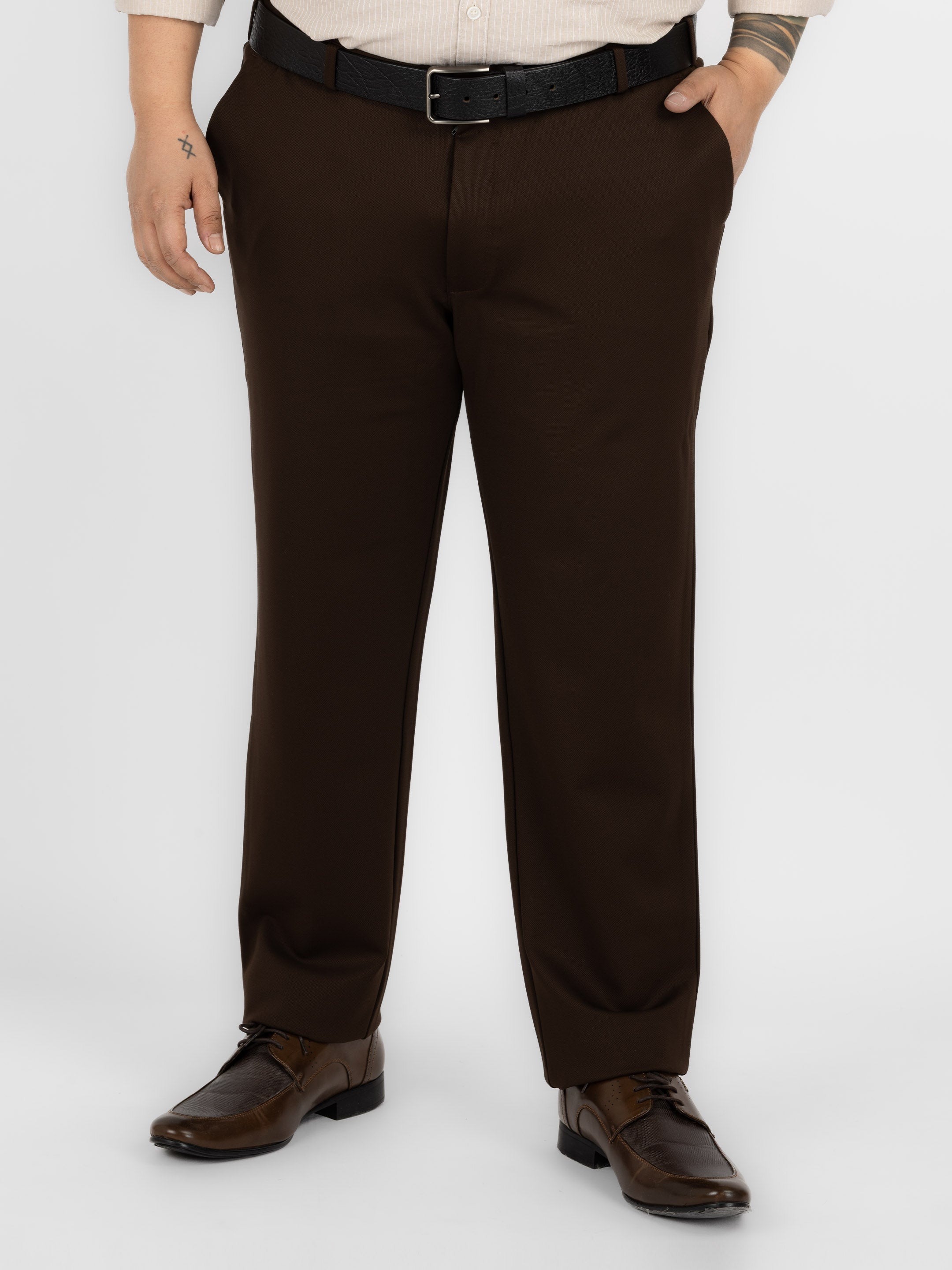 WHATZ Smart Tailored Formal Trousers for Men