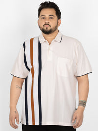 WHATZ Kinetic Stripe Polo T-Shirt for Men