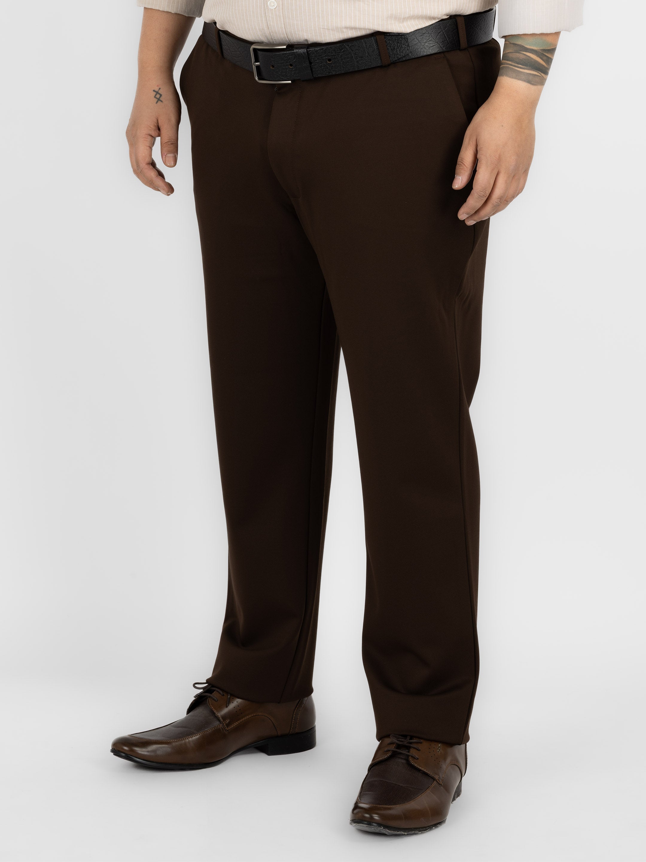 WHATZ Smart Tailored Formal Trousers for Men