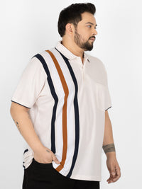 WHATZ Kinetic Stripe Polo T-Shirt for Men