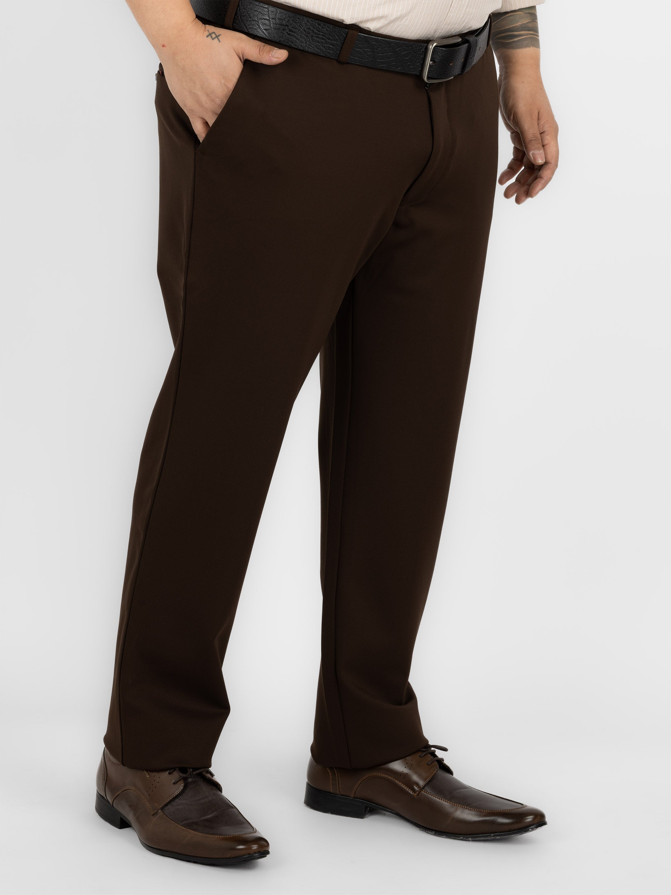 WHATZ Smart Tailored Formal Trousers for Men