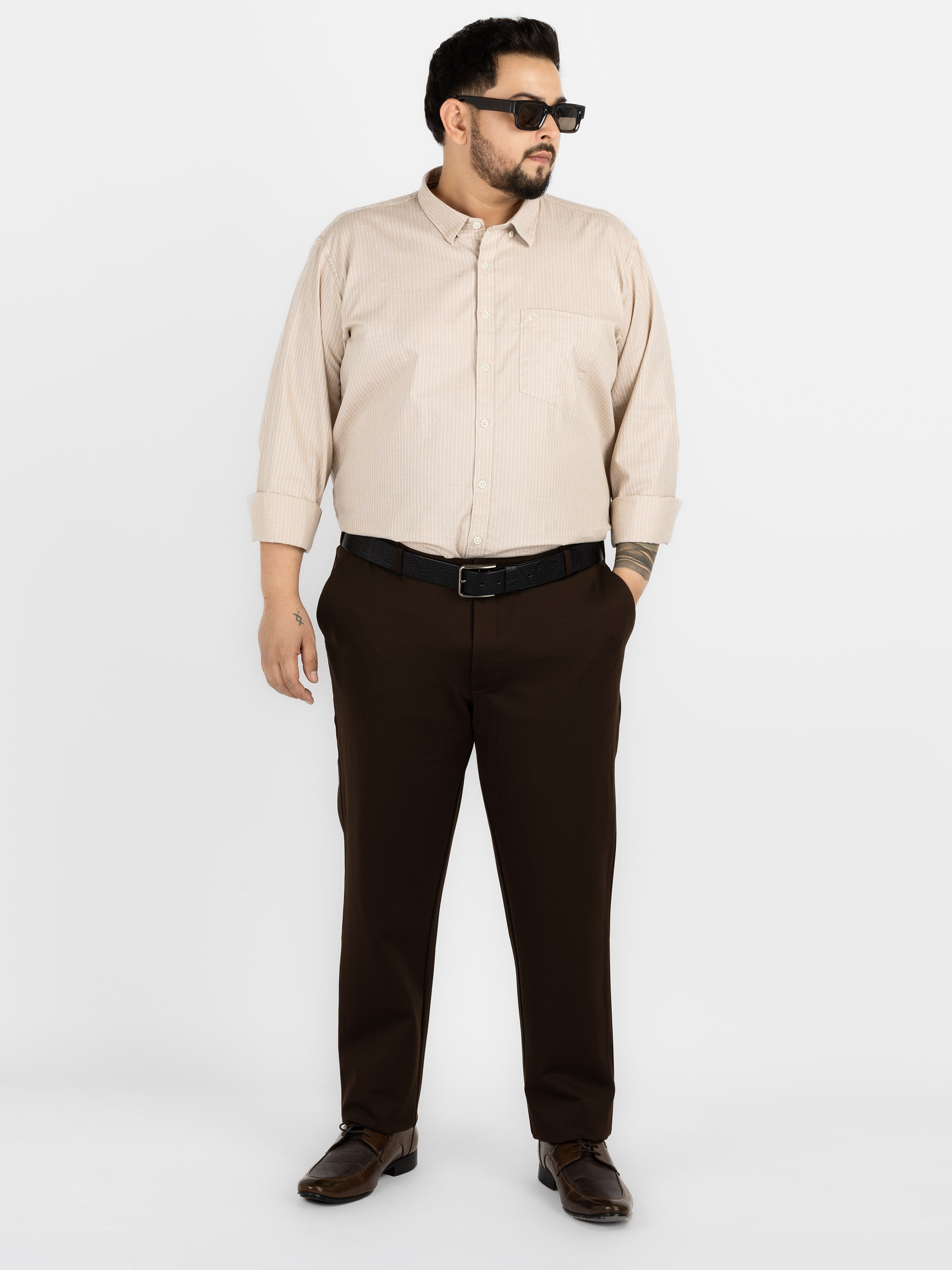 WHATZ Smart Tailored Formal Trousers for Men