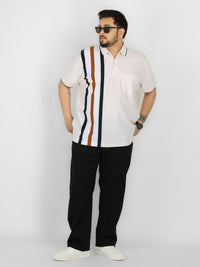 WHATZ Kinetic Stripe Polo T-Shirt for Men