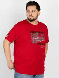 WHATZ Motivational Graphic Round Neck T-Shirt for Men