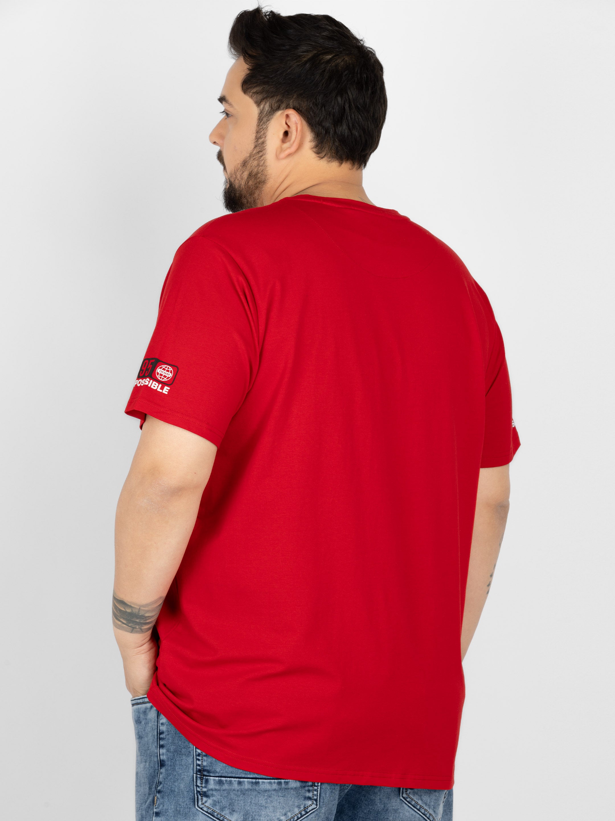 WHATZ Motivational Graphic Round Neck T-Shirt for Men