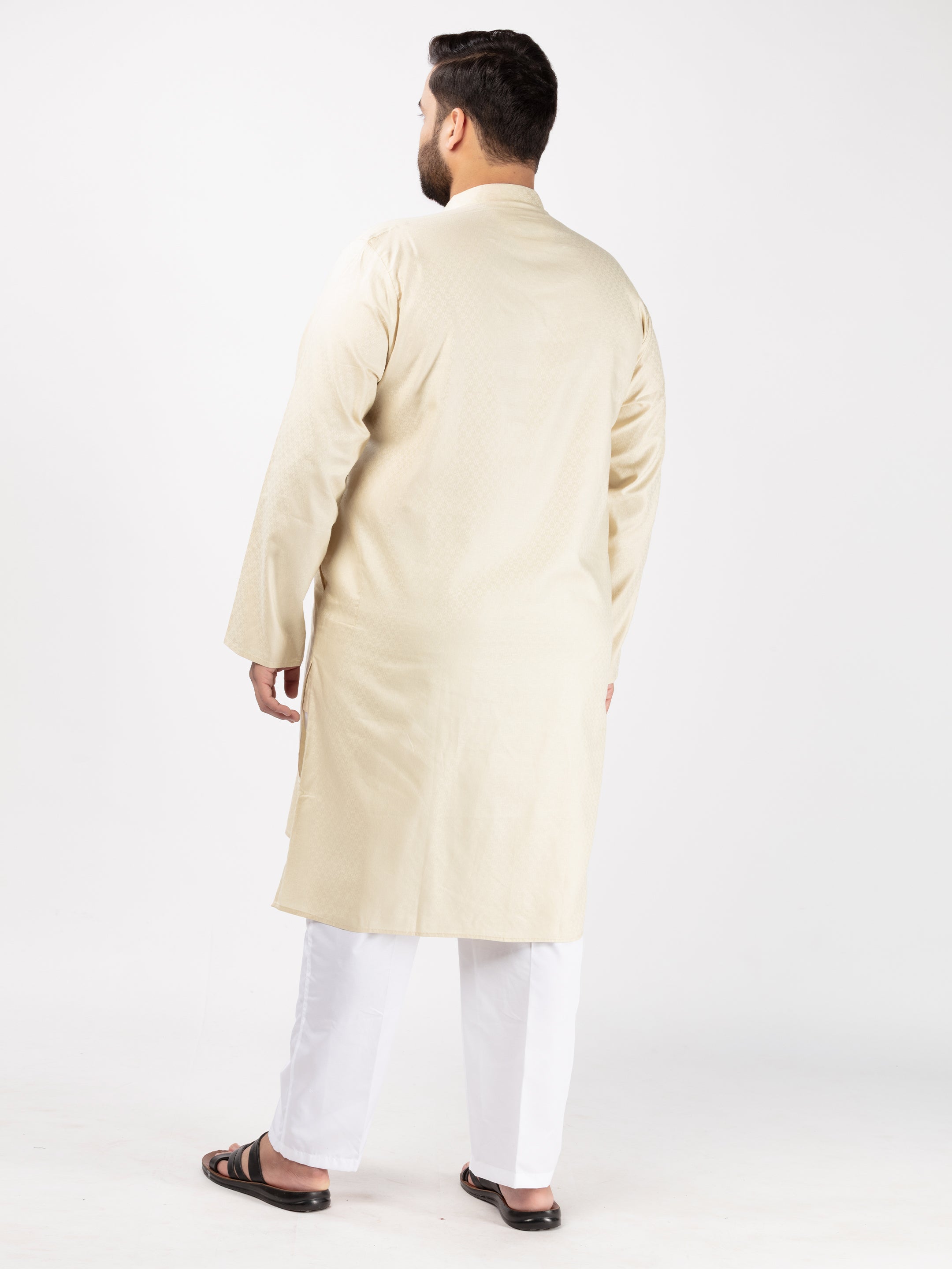WHATZ Traditional Printed Cotton Kurta Set For Men