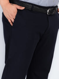 Whatz Solid Refined Formal Trousers For Men