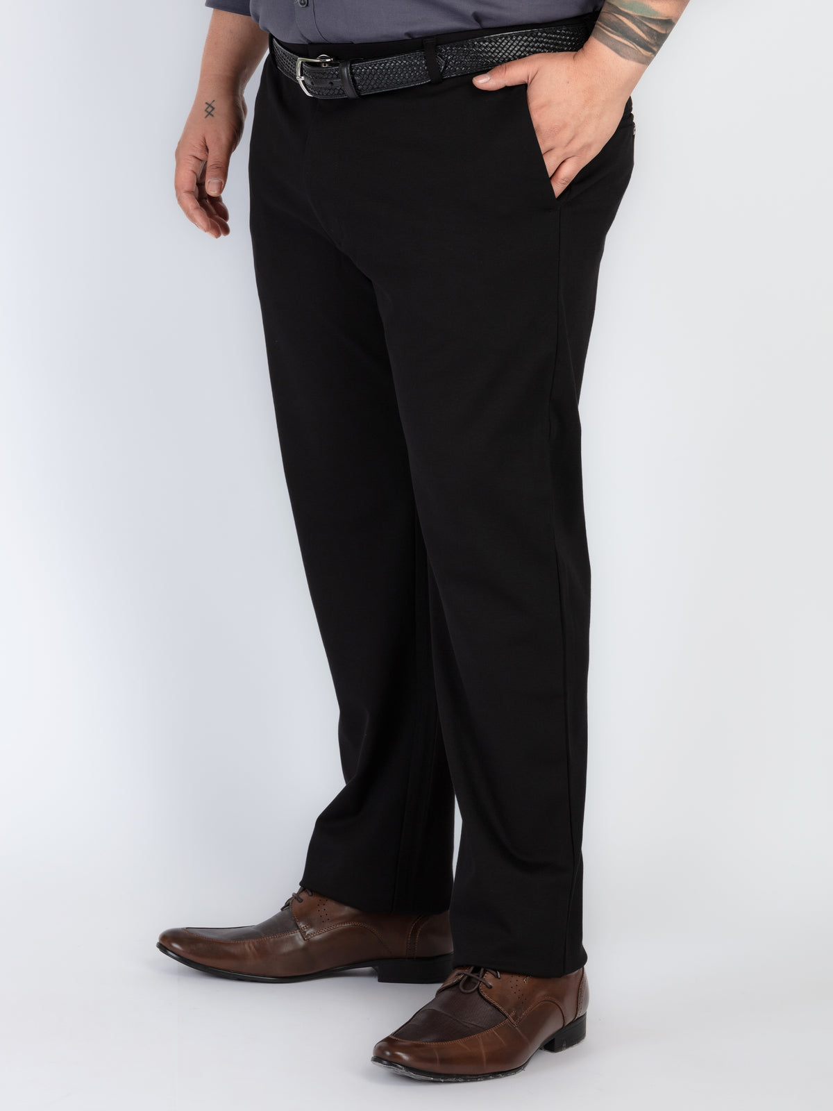 Whatz Solid Refined Formal Trousers For Men