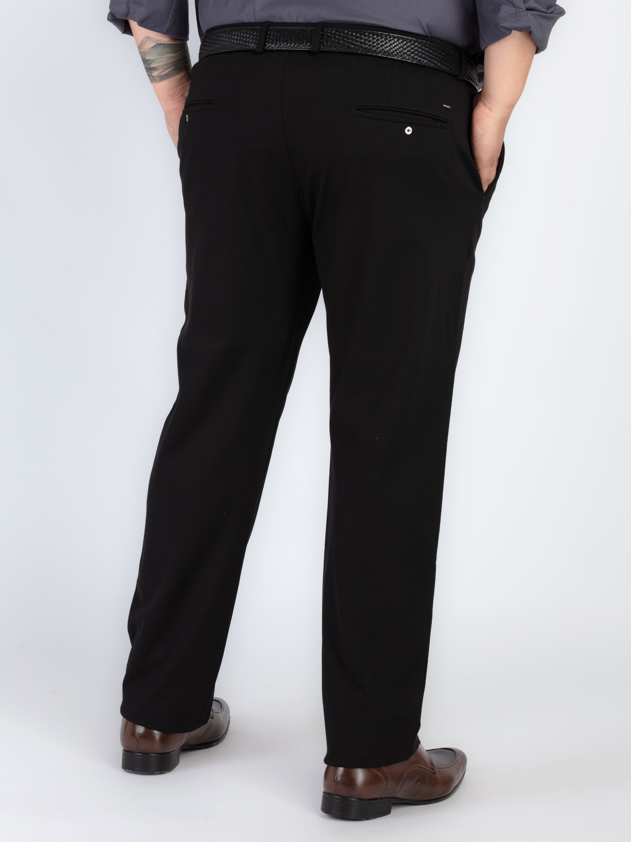 Whatz Solid Refined Formal Trousers For Men