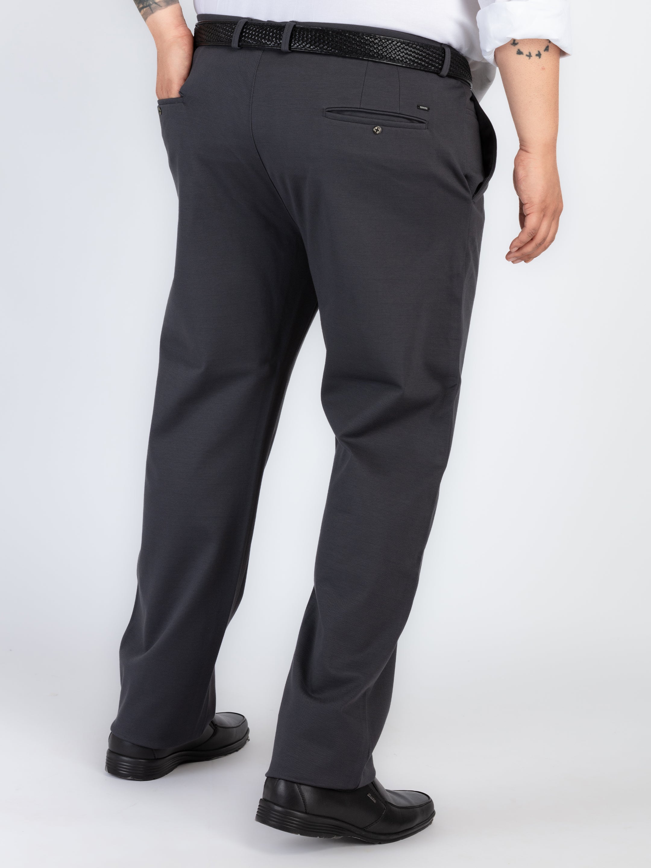 Whatz Solid Refined Formal Trousers For Men