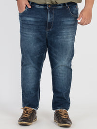 WHATZ Navy Jeans in Cotton Spandex Blend for Men