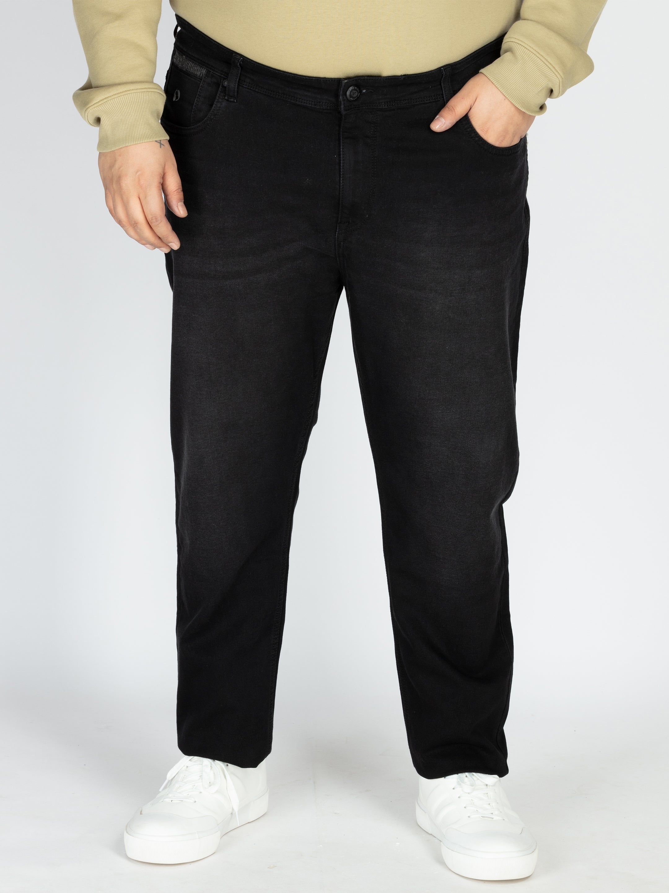 WHATZ Black Denimax Relax Fit Jeans For Men – So What Fashion