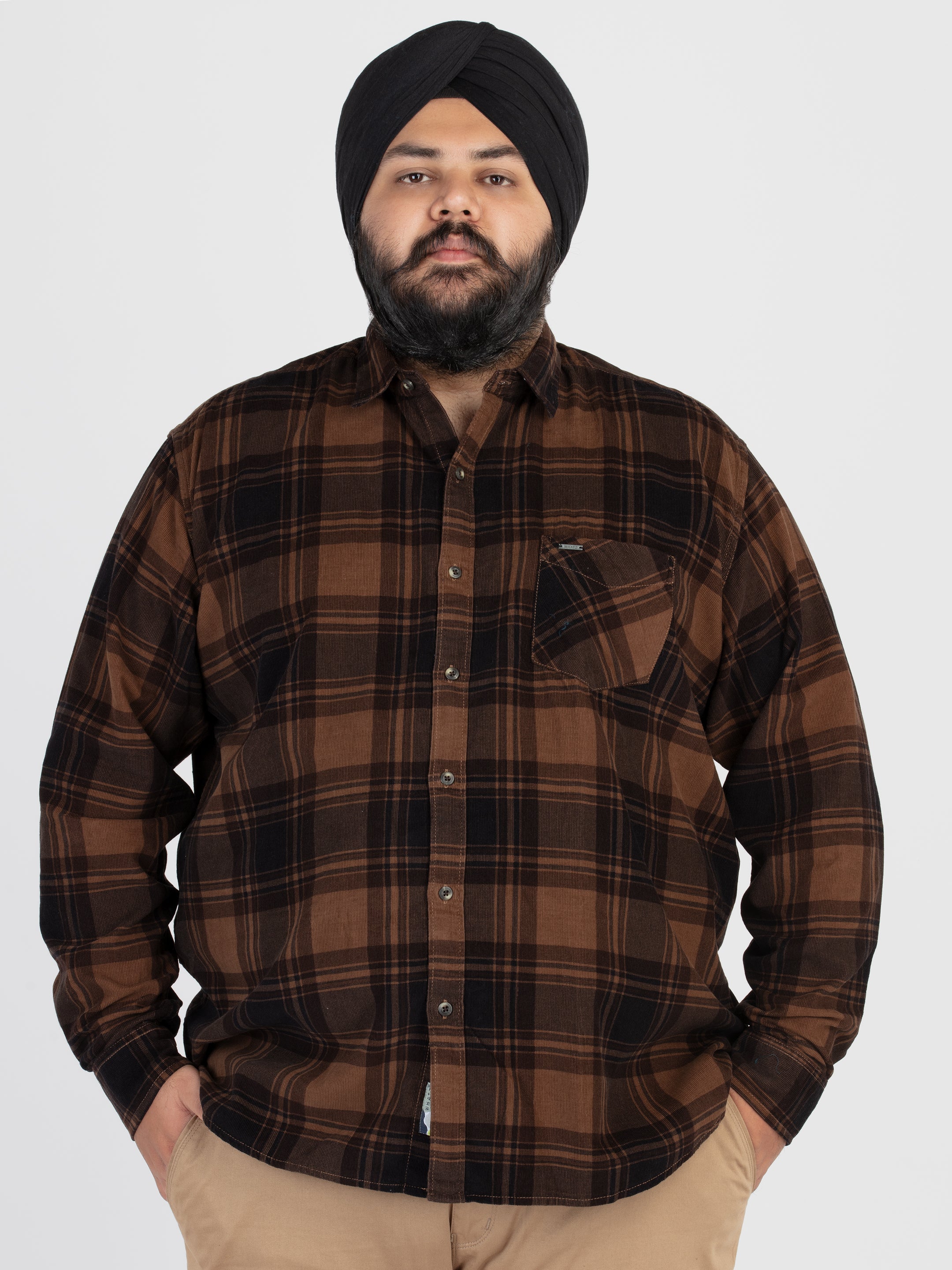 WHATZ Rugged corduroy Work Shirt for Men