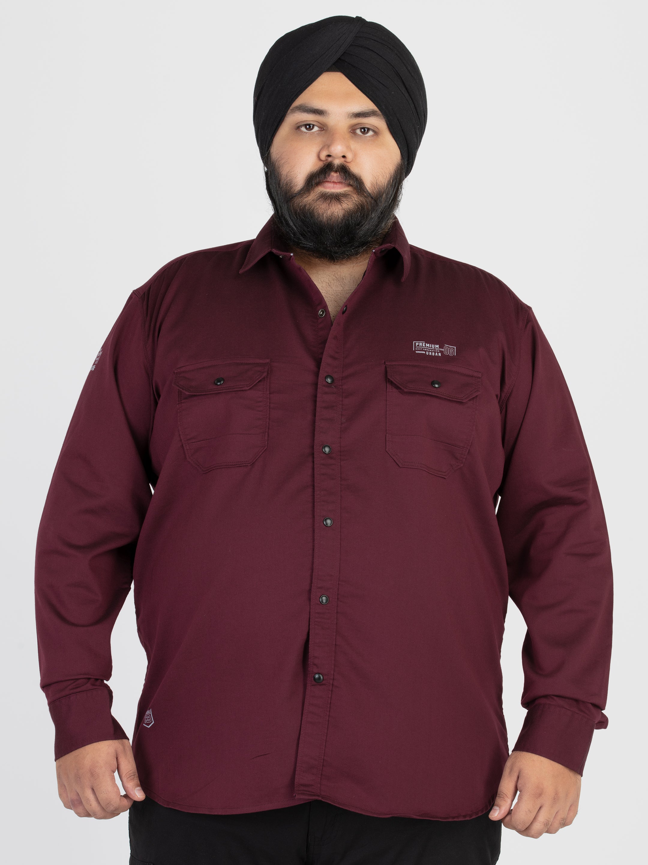 WHATZ Dual Pocket Utility Shirt for Men