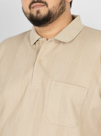 WHATZ Apex Chevron Jacquard Polo T-Shirt for Men