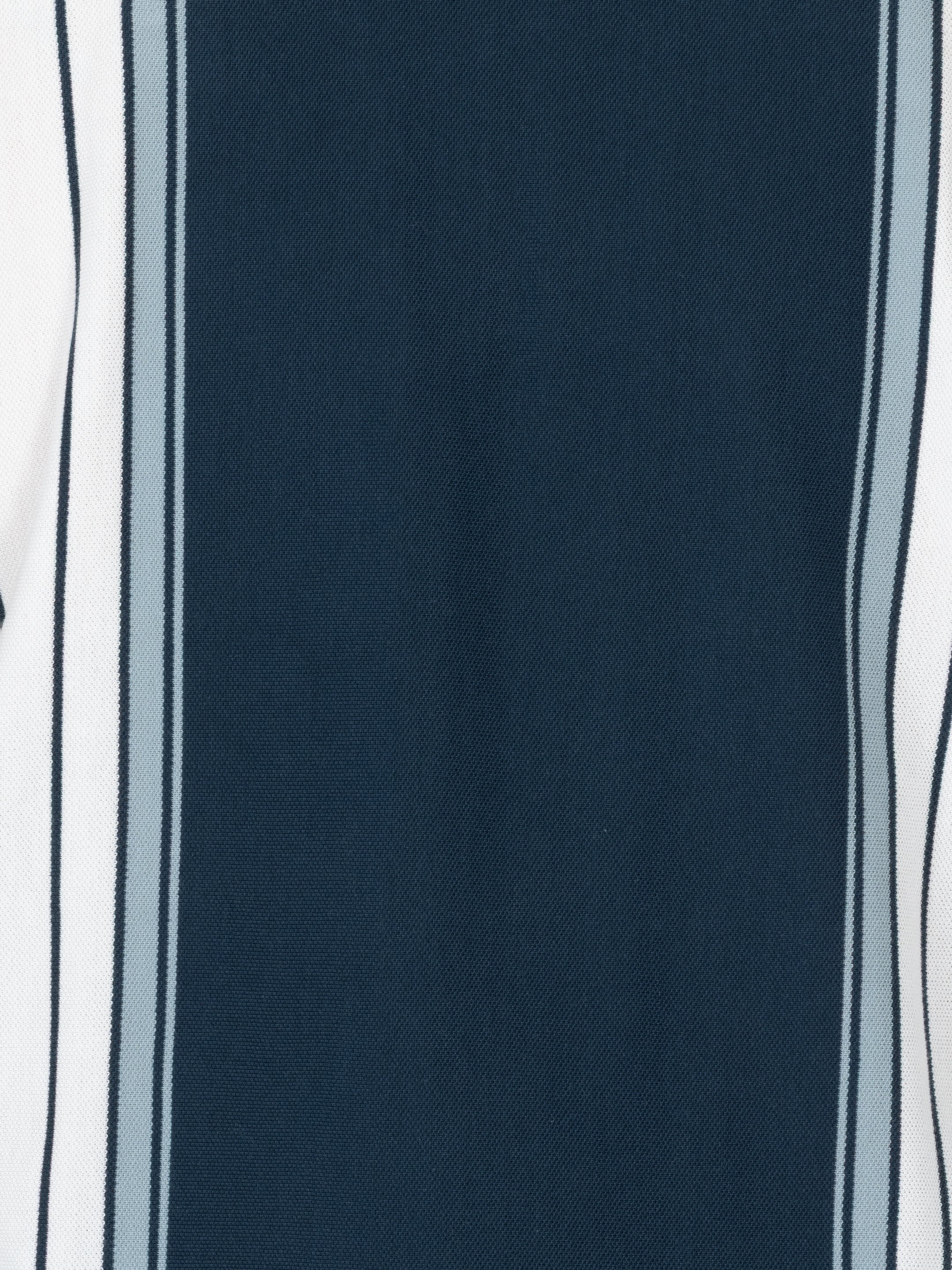 WHATZ Shadow Panel Stripe Polo T-Shirt for Men