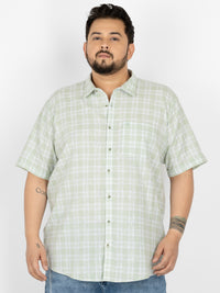 WHATZ Grid Checked Half Sleeve Shirt For Men