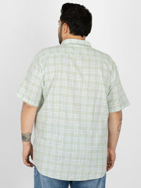 WHATZ Grid Checked Half Sleeve Shirt For Men