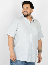WHATZ Classic Vertical Stripe Half Sleeve Shirt For Men