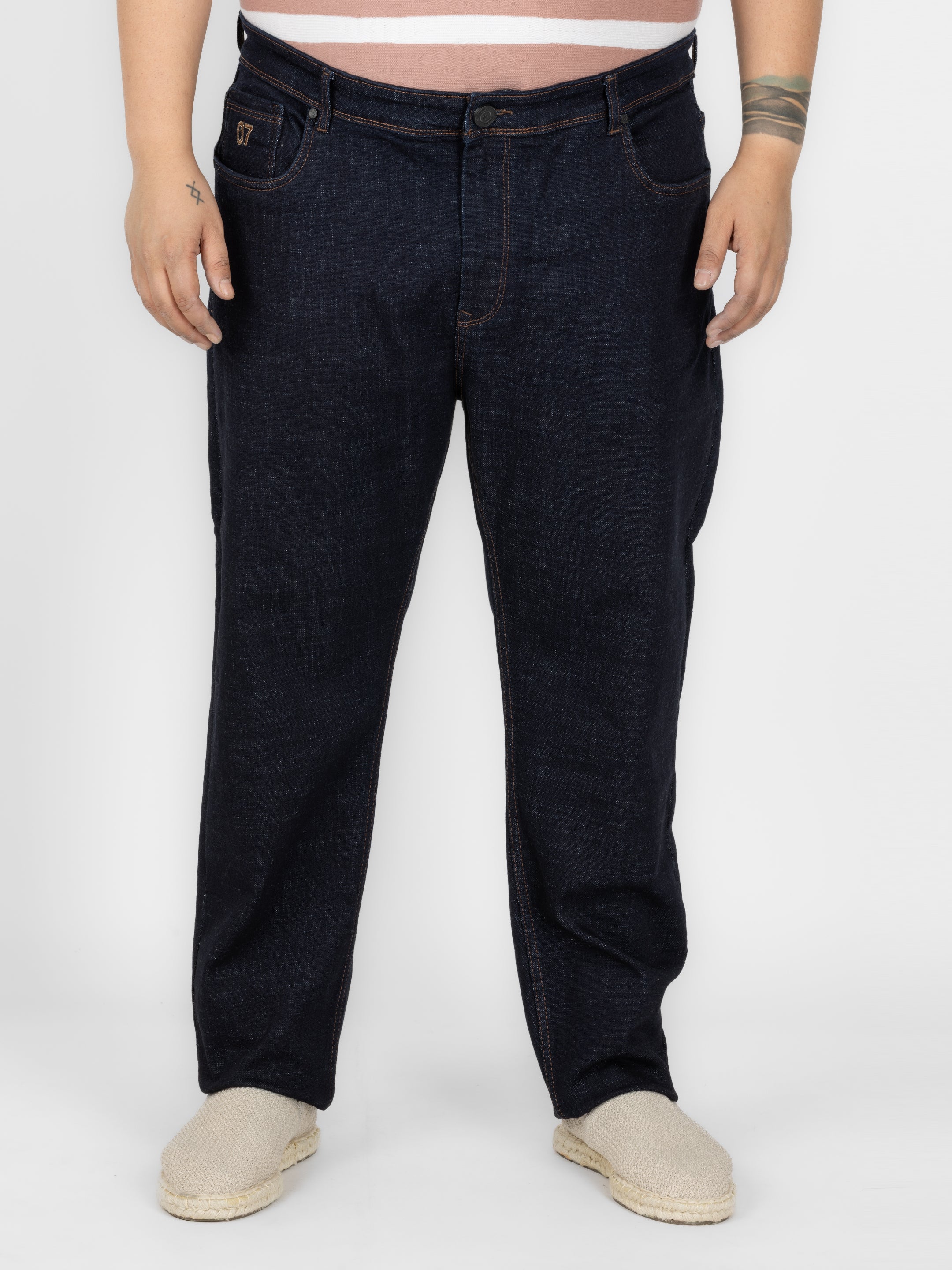 WHATZ Raw-Edge Relaxed Denim Jeans for Men