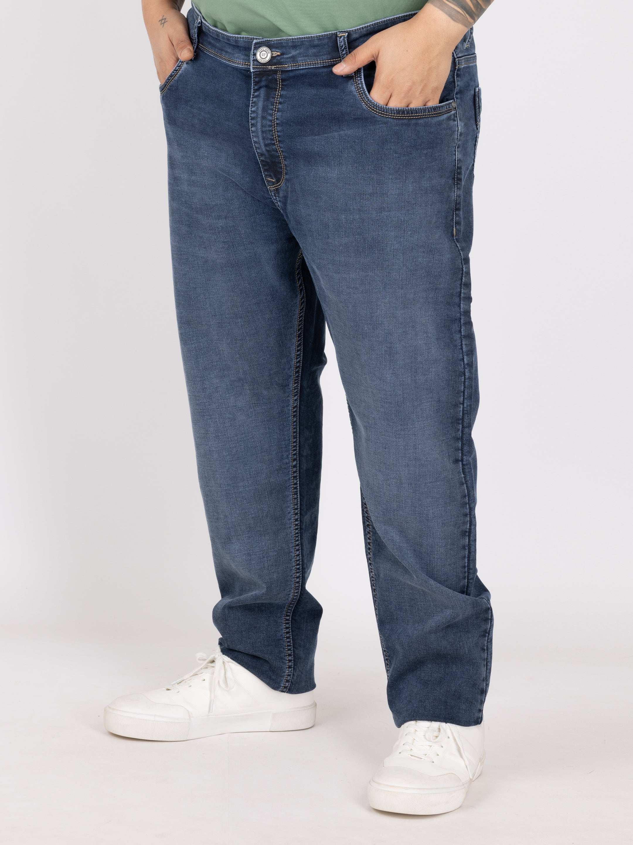 WHATZ Flux Essential Relaxed Denim Jeans for Men
