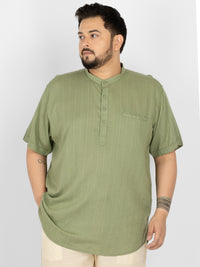 WHATZ Pinnacle Pinstripe Short Kurta for Men