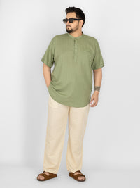 WHATZ Pinnacle Pinstripe Short Kurta for Men