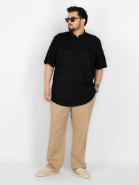 WHATZ Core Mandarian Fusion Short Kurta for Men