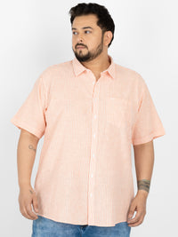 WHATZ Classic Vertical Stripe Half Sleeve Shirt For Men