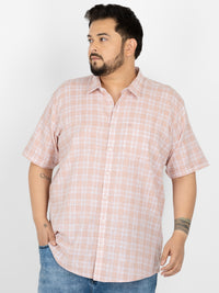 WHATZ Grid Checked Half Sleeve Shirt For Men