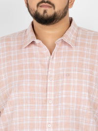 WHATZ Grid Checked Half Sleeve Shirt For Men