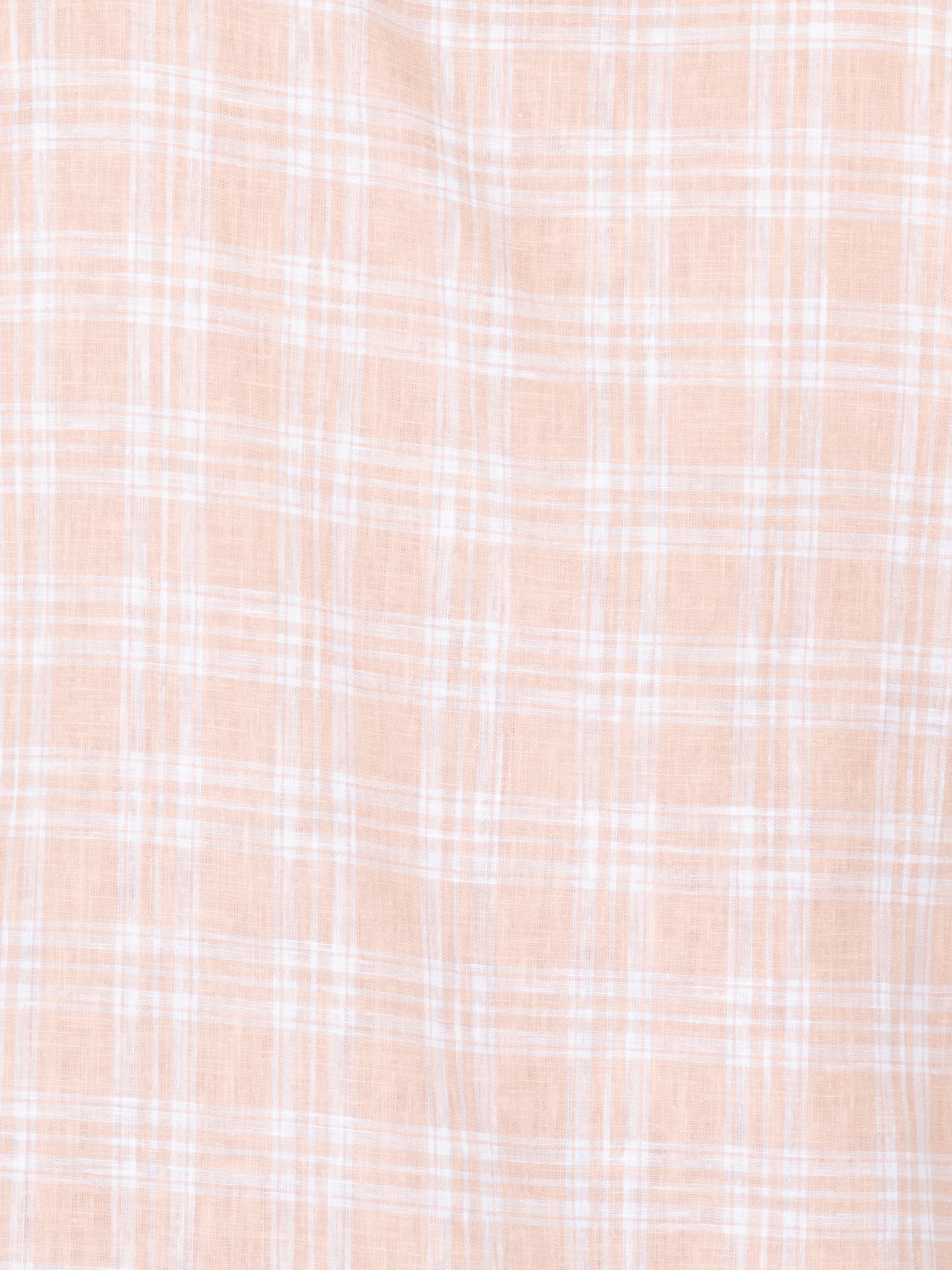 WHATZ Grid Checked Half Sleeve Shirt For Men