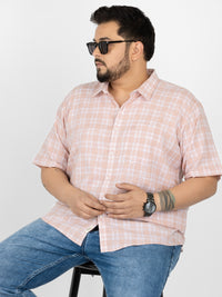 WHATZ Grid Checked Half Sleeve Shirt For Men