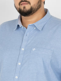 WHATZ Premium Oxford Shirt for Men Full Sleeves