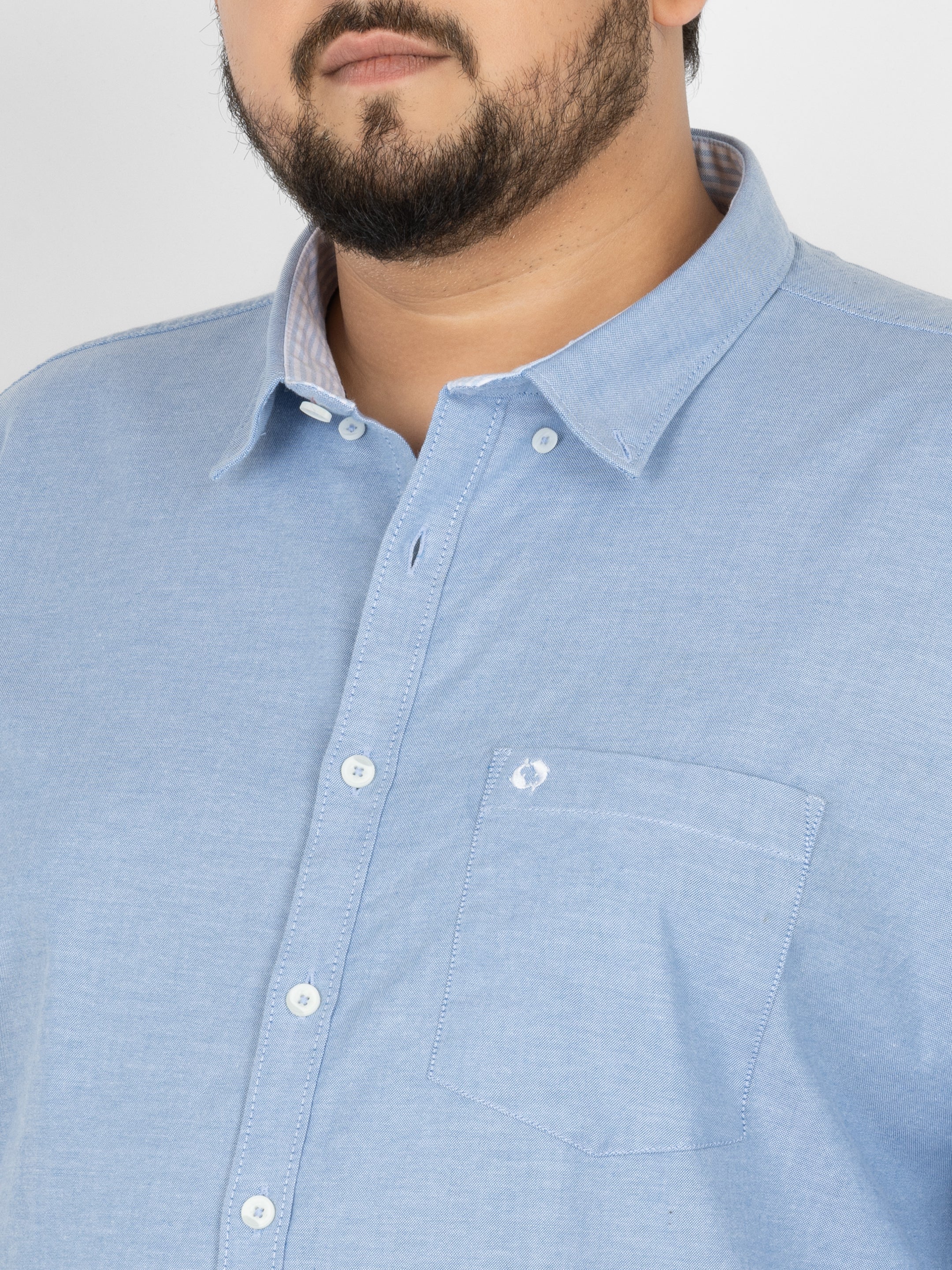 WHATZ Premium Oxford Shirt for Men Full Sleeves