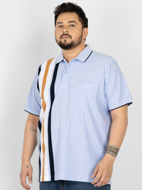WHATZ Kinetic Stripe Polo T-Shirt for Men