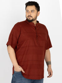 WHATZ Core Mandarian Fusion Short Kurta for Men