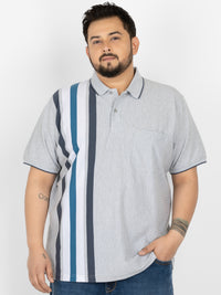 WHATZ Kinetic Stripe Polo T-Shirt for Men