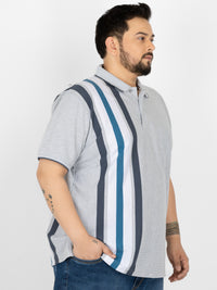 WHATZ Kinetic Stripe Polo T-Shirt for Men