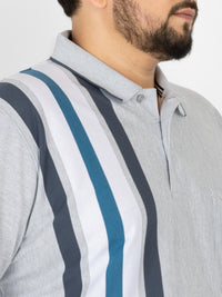 WHATZ Kinetic Stripe Polo T-Shirt for Men