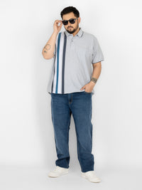 WHATZ Kinetic Stripe Polo T-Shirt for Men