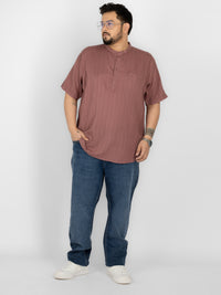 WHATZ Pinnacle Pinstripe Short Kurta for Men