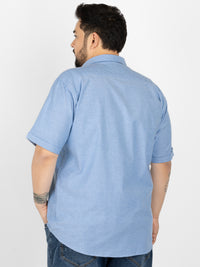 WHATZ Premium Oxford Shirt for Men Half Sleeve