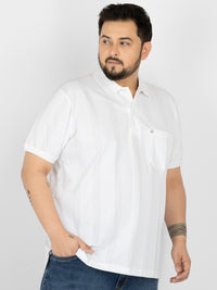 WHATZ Vertical Textured Jacquard Polo T-shirt For Men