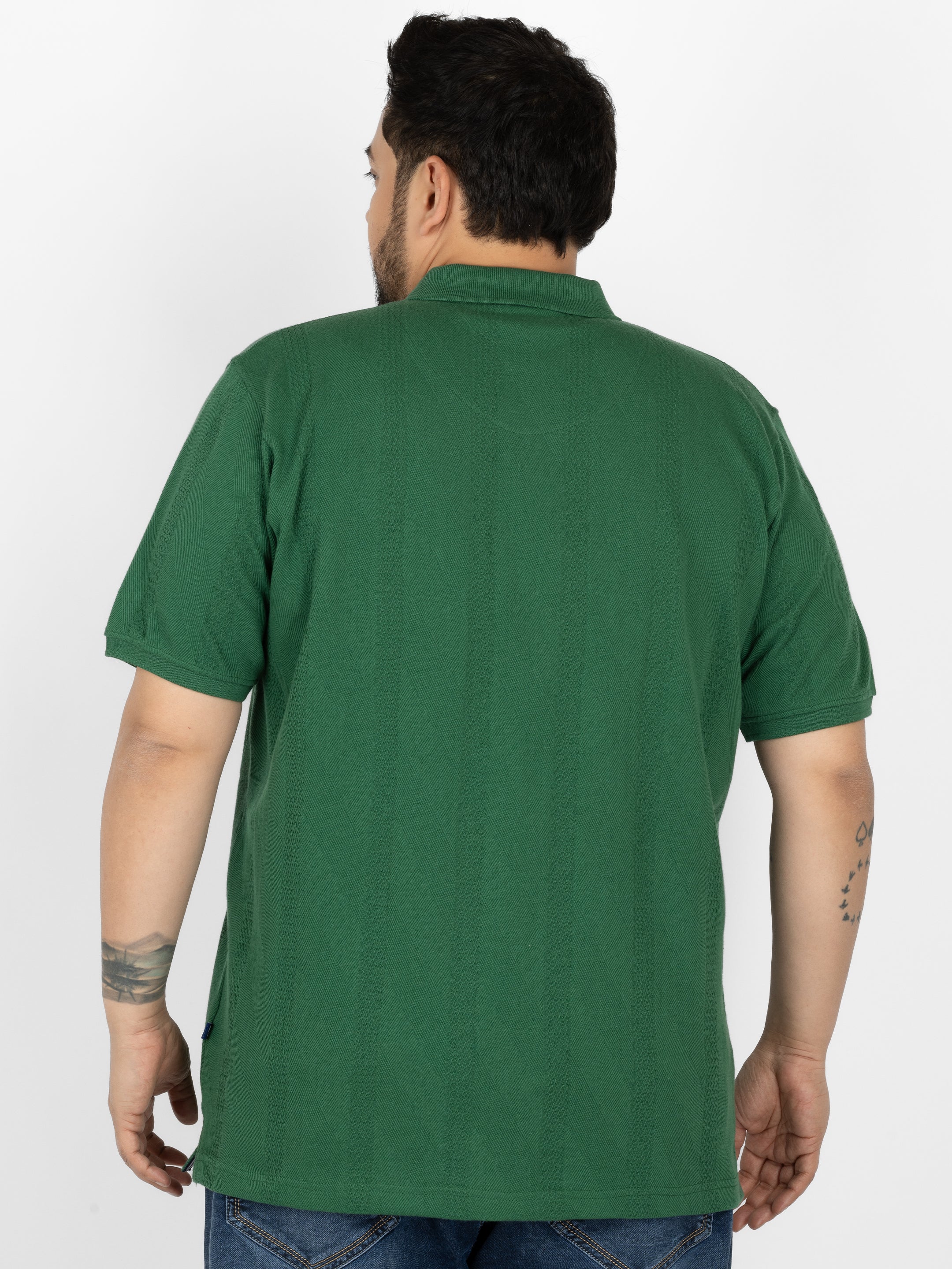 WHATZ Apex Chevron Jacquard Polo T-Shirt for Men